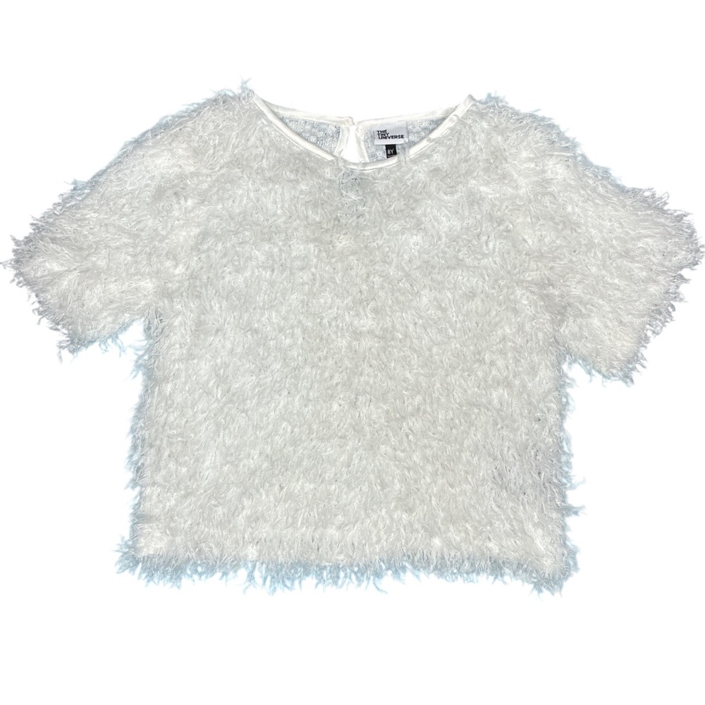 The Tiny Universe Fluffy White T-Shirt Size 8